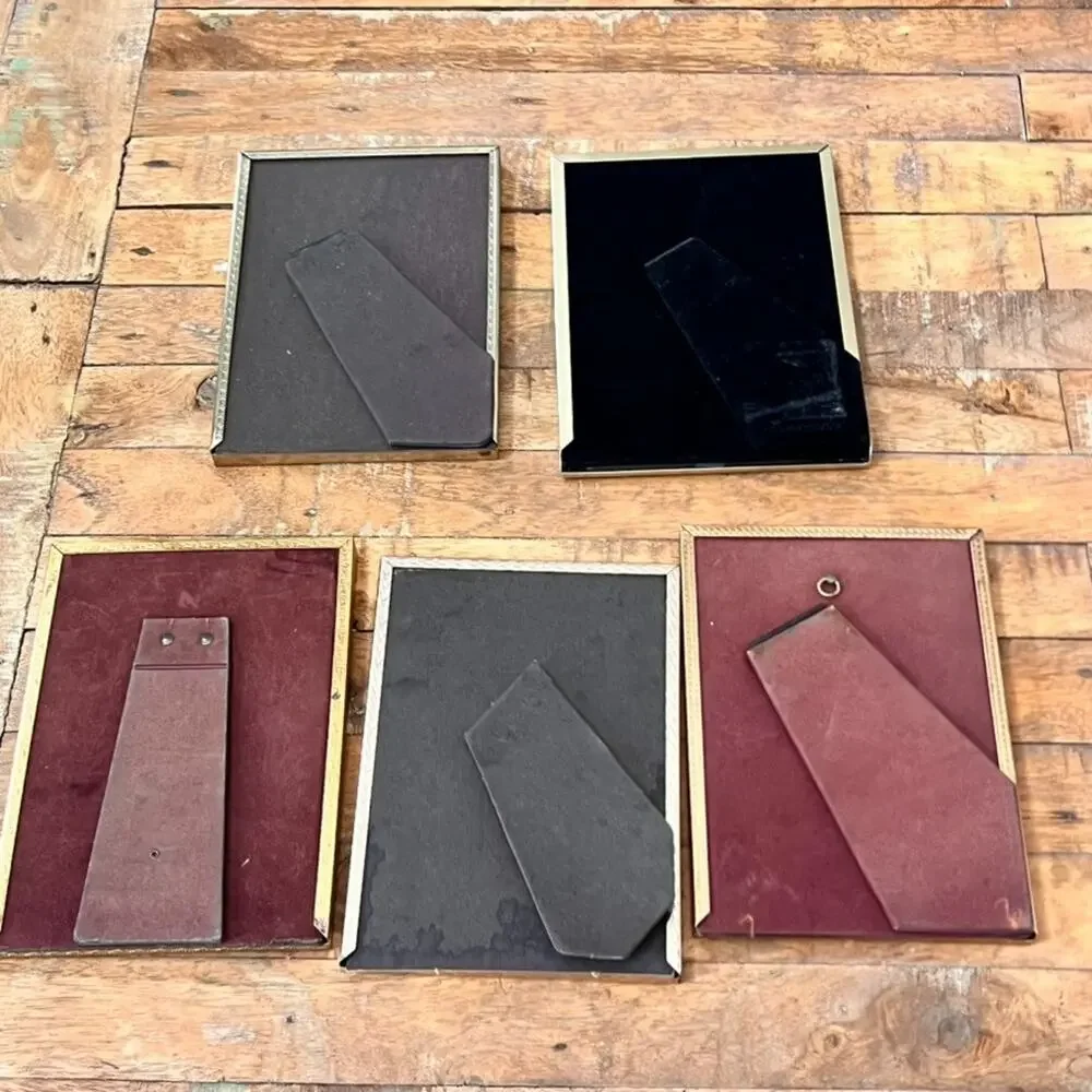 Collection Of Vintage Gold Toned Metal Picture Frames